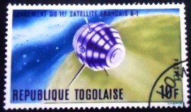 Selo postal do Togo de 1967 Satellite A-1