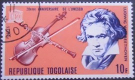 Selo postal do Togo de 1967 Ludwig van Beethoven