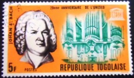 Selo postal do Togo de 1967 J. S. Bach