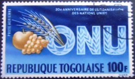 Selo postal do Togo de 1965 Fruits & cereals