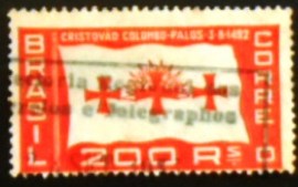 Selo postal do Brasil de 1933 Partida de Colombo de Palos  C - 58 U