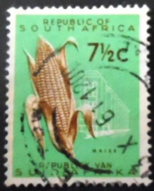 Selo postal da África do Sul de 1961 Maize
