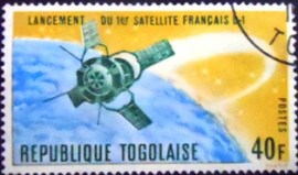 Selo postal do Togo de 1967 Satellite D -1