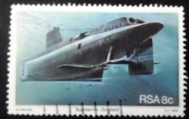Selo postal da África do Sul de 1982 Submarine Maria van Riejbeck