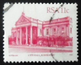 Selo postal da África do Sul de 1984 City Hall Kimberley