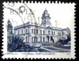 Selo postal da África do Sul de 1986 City Hall Port Elizabeth