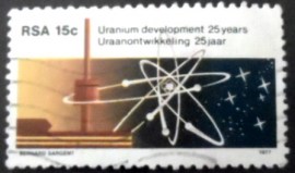 Selo postal da África do Sul de 1977 Development Of Uranium