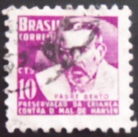 Selo postal do Brasil de 1961 Padre bento H7 U