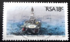 Selo postal da África do Sul de 1989 Mossel Bay Gas Project