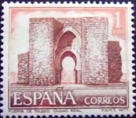 Selo postal da Espanha 1977  Gate of Toledo