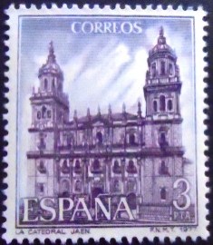 Selo postal da Espanha 1977 Cathedral. Jaen