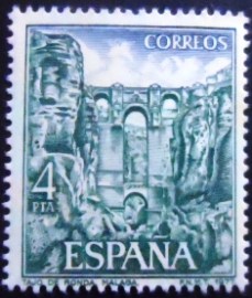 Selo postal da Espanha de 1977 Ronda. Málaga