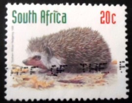 Selo postal da África do Sul de 1998 Southern African Hedgehog