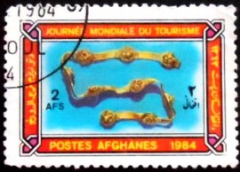 Selo postal do Afeganistão de 1984 Ornamented belt