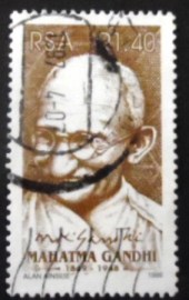 Selo postal da África do Sul de 1995 Gandhi Wearing Dhoti