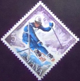 Selo postal da Espanha de 1977 World Ski Championships