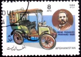 Selo postal do Afeganistão de 1984 Panhard Limosine