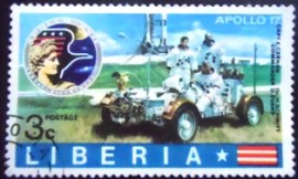 Selo postal da Libéria de 1973 Vehicules Testing on the Earth