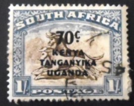 Selo postal da África Oriental Britânica de 1942 Gnu South