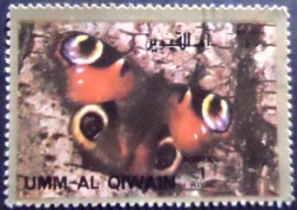 Selo postal de Umm Al Qiwain de 1972 Butterflies