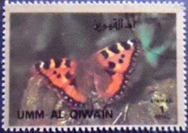 Selo postal de Umn Al Qaiwain de 1972 Small Tortoiseshell
