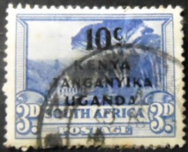 Selo postal da África Oriental Britânica de 1941 Surcharged on English