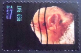 Selo postal dos Estados Unidos de 2002 Red Bat