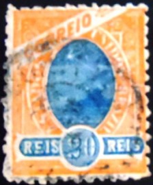 Selo postal do Brasil de 1902 Madrugada 20 U JP