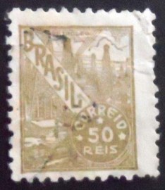 Selo postal do Brasil de 1942 Petróleo 50