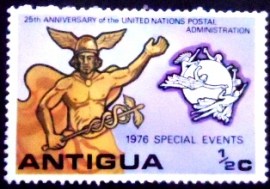 Selo postal de Antigua de 1976 UN postal administration