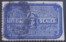 Selo postal dos Estados Unidos de 1907 Lacre Oficial