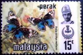 Selo postal do Perak de 1971 Blue Pansy
