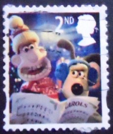 Selo postal do Reino Unido de 2010 Wallace and Gromit Carol Singing