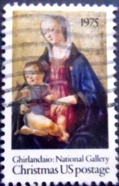 Selo postal dos Estados Unidos de 1975 Madonna and Child