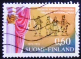 Selo postal da Finlândia de 1973 Finlands National Opera