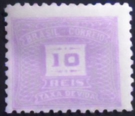 Selo postal do Brasil de 1942 Taxa Devida Horizontal 10