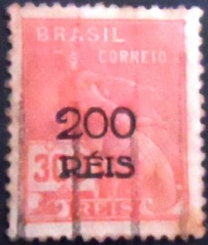 Selo postal do Brasil de 1933 Mercúrio 200/300