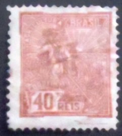 Selo postal do Brasil de 1924 Agricultura 40
