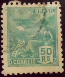 Selo postal do Brasil de 1937 Aviação 50