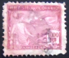 Selo postal do Brasil de 1921 Navegação 1000 U