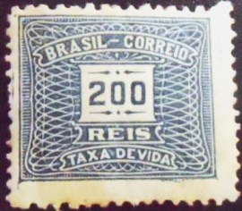 Selo postal do Brasil de 1926 Taxa Devida 200