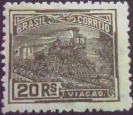 Selo postal do Brasil de 1923 Viação 20 N