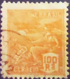 Selo postal do Brasil de 1926 Aviação 100