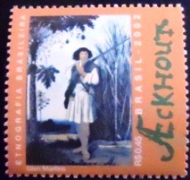 Selo postal do Brasil de 2002 Mulato