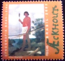 Selo postal do Brasil de 2002 Tupi