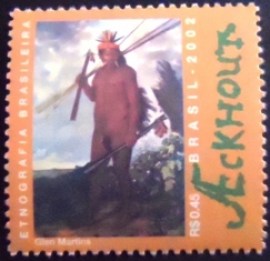 Selo postal do Brasil de 2002 Tapuia
