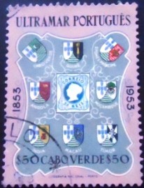 Selo postal de Cabo Verde de 1953 8 Colonies