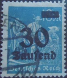Selo postal da Alemanha Reich de 1923 30T on 10m