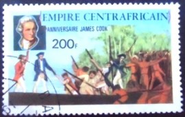 Selo postal Rep. Centro Africana de 1978 James Cook