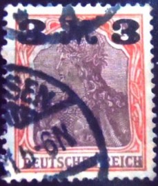 Selo postal da Alemanha Reich de 1920 Germania 1¼